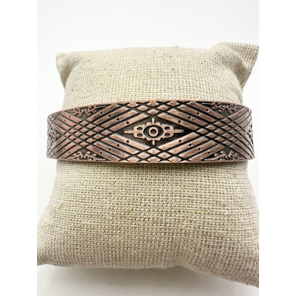 Copper Cuff Bracelet With Magnets 8”